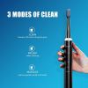 ZJ288-Black-MOCEMTRY 3 Cleaning Modes; Waterproof Electric Toothbrush (Black)