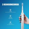 ZJ288-White-MOCEMTRY 3 Cleaning Modes; Waterproof Electric Toothbrush (White)