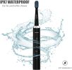 ZJ288-Black-MOCEMTRY 3 Cleaning Modes; Waterproof Electric Toothbrush (Black)